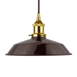 SE Home Burgundy Red Small Trinity Metal Pendant Light - Gold - Brown Twisted - thumbnail 1