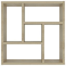 Berkfield Home Wall Shelf Sonoma Oak 45.1x16x45.1 cm Engineered Wood in Brown - thumbnail 4