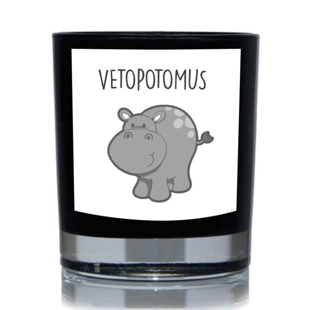 60 SECOND MAKEOVER Vetopotomus Hippo Funny 20cl Candle in Black