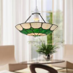 First Choice Lighting Set of 2 Totnes - Tiffany Green Uplight Easy Fit Pendant Shades - thumbnail 7