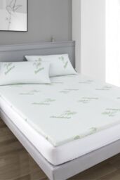 Ezysleep Super Soft Bamboo Memory Foam Mattress Topper 2 Inch in White - Size: King - thumbnail 4