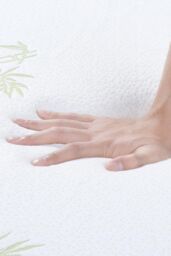 Ezysleep Super Soft Bamboo Memory Foam Mattress Topper 2 Inch in White - Size: King - thumbnail 5