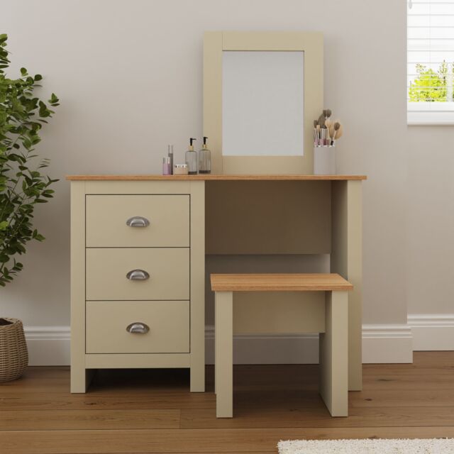 GFW Lancaster Dressing Table Set in Cream - image 1