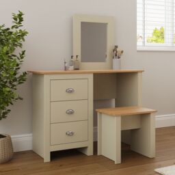GFW Lancaster Dressing Table Set in Cream - thumbnail 2