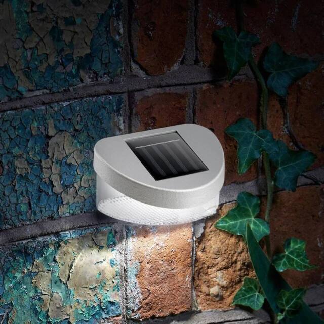 EONLION Deck Lights 6 Pack Solar Powered LED Garden Fence Lights in Grey - Size: 100 cm - image 1