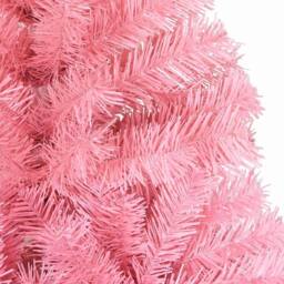 Berkfield Home Lush Christmas Tree with 300 LEDs with Stand Pink 180 cm PVC - thumbnail 7