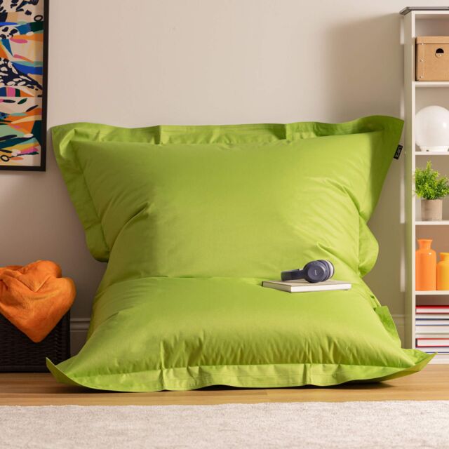 icon Bazaar Bag Navy Blue Giant Indoor Outdoor Bean Bag Lounger in Light Green - image 1