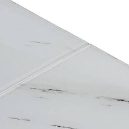 Berkfield Home White Coffee Table Silver Stainless Steel & Tempered Glass - thumbnail 8