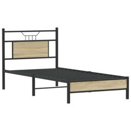 Berkfield Home Bed Frame without Mattress Sonoma Oak 80x200 cm Engineered Wood in Brown - thumbnail 5