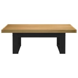 Berkfield Home Coffee Table NOAIN U-Shaped Legs 120x60x40 cm Solid Wood Pine in Brown - Size: 120 x 60 x 40 cm - thumbnail 3