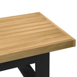 Berkfield Home Coffee Table NOAIN U-Shaped Legs 120x60x40 cm Solid Wood Pine in Brown - Size: 120 x 60 x 40 cm - thumbnail 6