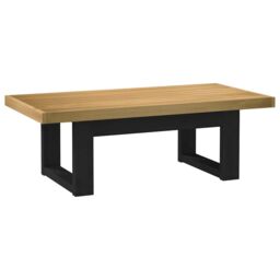Berkfield Home Coffee Table NOAIN U-Shaped Legs 120x60x40 cm Solid Wood Pine in Brown - Size: 120 x 60 x 40 cm - thumbnail 1