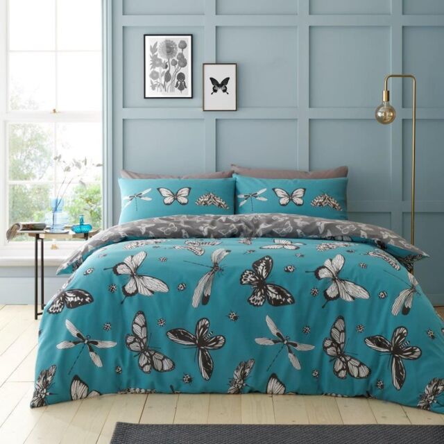 GAVENO CAVAILIA Gertie Printed Duvet Cover in Blue - Size: Double - image 1