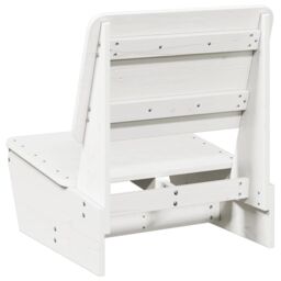 Berkfield Home Garden Chair White 60x64x70.5 cm Solid Wood Pine - thumbnail 5
