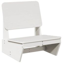 Berkfield Home Garden Chair White 60x64x70.5 cm Solid Wood Pine - thumbnail 2