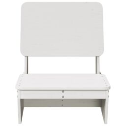 Berkfield Home Garden Chair White 60x64x70.5 cm Solid Wood Pine - thumbnail 3