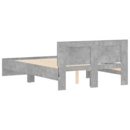 Berkfield Home Bed Frame with Headboard & LED Concrete Grey 140x200 cm - thumbnail 9