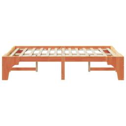 Berkfield Home Floor Bed Frame with Storage Brown 135 x 190 cm Pine wood - thumbnail 6