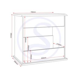 Seconique Stratford Sofa End Table in White - thumbnail 6