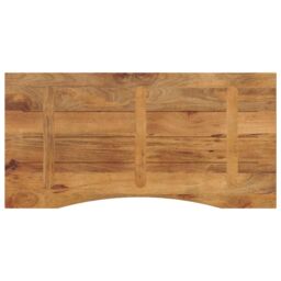 Berkfield Home Desk Top with Curve 110x60x2.5 cm Solid Wood Rough Mango in Brown - thumbnail 5