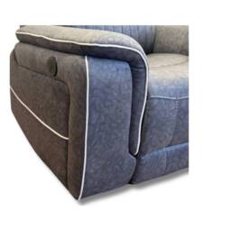 Furniture 786 Hannah Fabric Electric Recliner 3 & 2 Seater Sofa Set in Grey - thumbnail 7