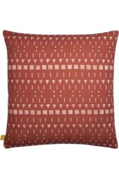 Furn Pacha Abstract Face Geometric Cushion in Terracotta - Size: 43 cm x 43 cm - thumbnail 2