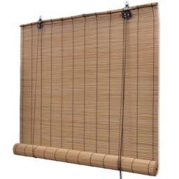 Berkfield Home Brown Bamboo Roller Blinds 150 x 220 cm