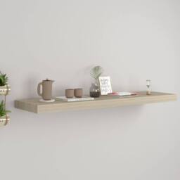 Berkfield Home Floating Wall Shelf Oak 90x23.5x3.8 cm MDF in Light Oak - thumbnail 2