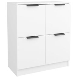 Berkfield Home Sideboards 2 pcs White 60x30x70 cm Engineered Wood - Size: 60 x 30 x 70 cm - thumbnail 3