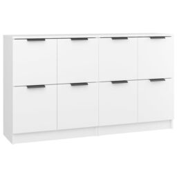 Berkfield Home Sideboards 2 pcs White 60x30x70 cm Engineered Wood - Size: 60 x 30 x 70 cm - thumbnail 2
