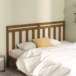 Berkfield Home Beautiful Bed Headboard Honey Brown 206x4x100 cm Solid Wood Pine - Size: 206 x 4 x 100 cm - thumbnail 2