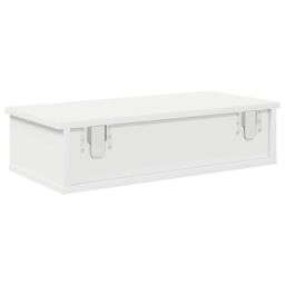 Berkfield Home Wall Shelf with Drawers White 60x25x15 cm Engineered Wood - Size: 60 x 25 x 15 cm - thumbnail 6