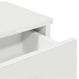 Berkfield Home Wall Shelf with Drawers White 60x25x15 cm Engineered Wood - Size: 60 x 25 x 15 cm - thumbnail 8