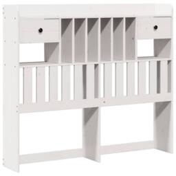 Berkfield Home Bookcase Bed without Mattress White 135x190 cm Doouble Solid Wood Pine - thumbnail 7