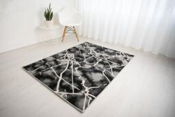 Rugstyle Balletto Heatset Strike Rug in Black - Size: 160 cm x 230 cm - thumbnail 2