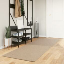 Berkfield Home Rug HUARTE Short Pile Soft & Washable Sand 80x250 cm in Brown - Size: Medium - thumbnail 1