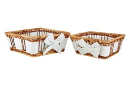 Orsina Set Of Two Natural Fern With Lining Baskets in Brown - thumbnail 1