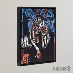"Artery8 The Agonies of Love Ernst Ludwig Kirchner Black Framed Canvas Wall Art - Size: W12"" x H16""" - thumbnail 2