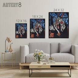 "Artery8 The Agonies of Love Ernst Ludwig Kirchner Black Framed Canvas Wall Art - Size: W12"" x H16""" - thumbnail 4