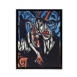 "Artery8 The Agonies of Love Ernst Ludwig Kirchner Black Framed Canvas Wall Art - Size: W12"" x H16""" - thumbnail 1