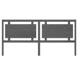Berkfield Home Beautiful Bed Headboard Grey 205.5x4x100 cm Solid Pine Wood - thumbnail 4