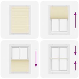 Berkfield Home Pleated Blind Cream 85x150 cm Fabric Width 84.4 cm Polyester - thumbnail 5