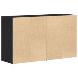 Berkfield Home Sideboard Black oak Engineered wood 120 x 36 x 69 cm Storage in Charcoal - thumbnail 8