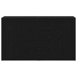 Berkfield Home Sideboard Black oak Engineered wood 120 x 36 x 69 cm Storage in Charcoal - thumbnail 6