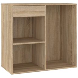 Berkfield Home Cosmetic Cabinet Sonoma Oak 80x40x75 cm Engineered Wood in Brown - Size: 80 x 40 x 75 cm - thumbnail 2