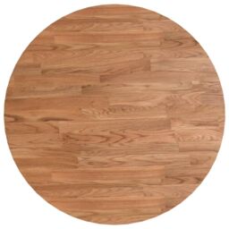 Berkfield Home Round Table Top Light Brown √ò50x1.5 cm Treated Solid Wood Oak - Size: 50x1.5 cm - thumbnail 2