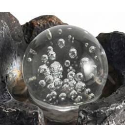 Spector Tabletop Water Fountain with Rotating Glass Ball Resin Grey in Brown - thumbnail 5