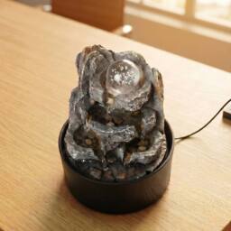 Spector Tabletop Water Fountain with Rotating Glass Ball Resin Grey in Brown - thumbnail 3