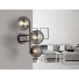 Netlighting Conor Globe Wall Lights Gunmetal Balls Smoke Glass Shade 3x G9 in Grey - thumbnail 4