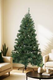 Neel Blue Alpine Artificial Christmas Tree, Pre-lit Tree with Warm Colourful LED in Green - Size: 5ft - thumbnail 5